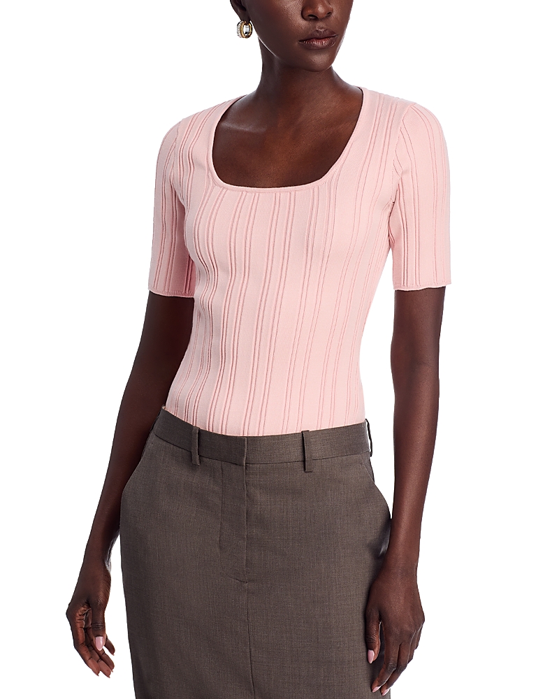 Elie Tahari The Wren Ribbed Top