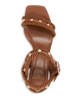 Women&#39;s Rockstud Leather Sandals