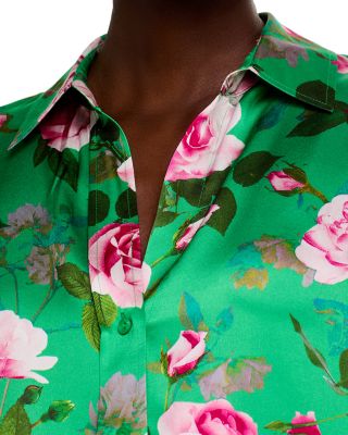 Dani Three Quarter Sleeve Silk Blouse