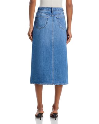 Kathleen Button Front Midi Skirt