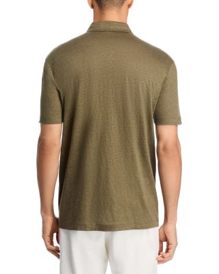 x David Beckham Parris Short Sleeve Linen Polo Shirt