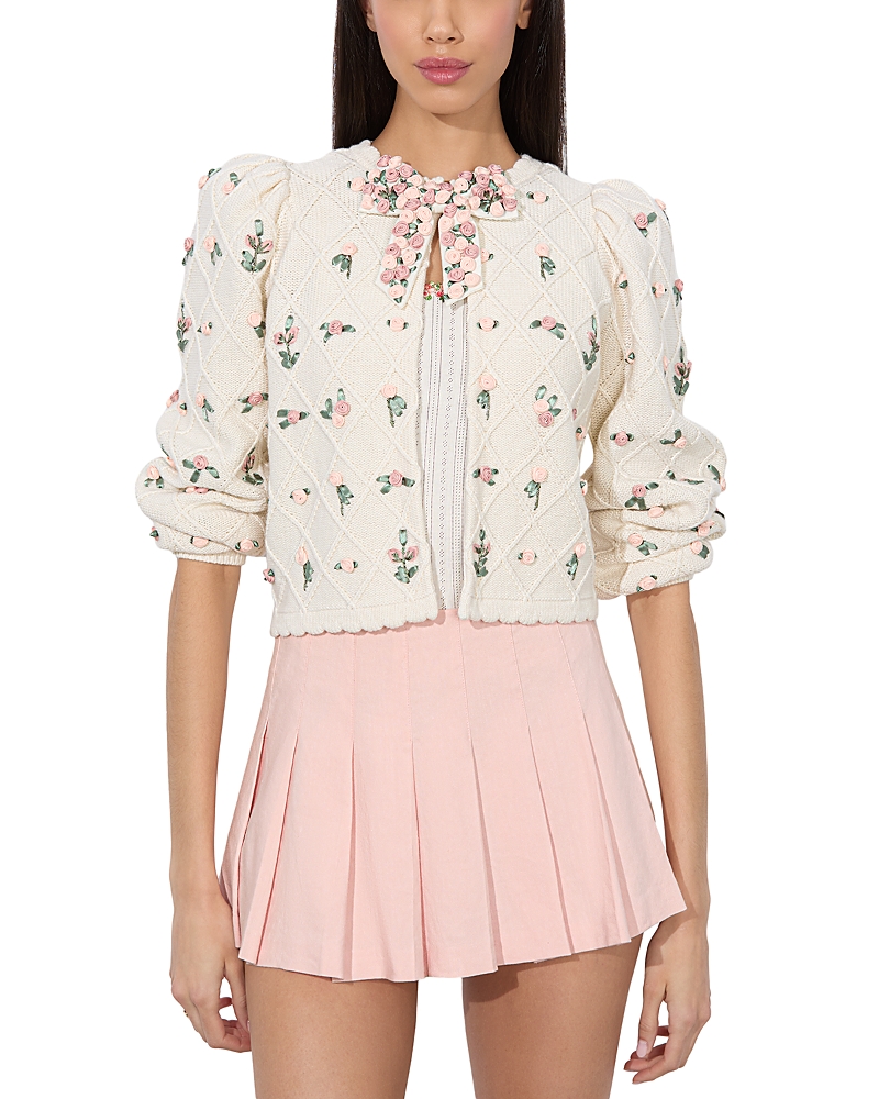 Alice And Olivia Kitty Bow Cardigan