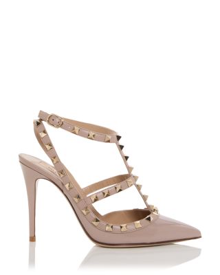 Women's Rockstud Cage Leather Pumps with Studs