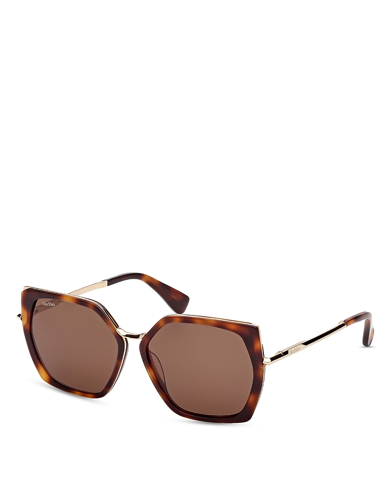 Max Mara Miller Geometric Sunglasses, 56mm