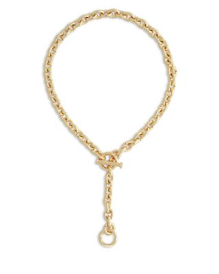 Farrier 18K Yellow Gold Plated Chain Necklace, 16"-18"L