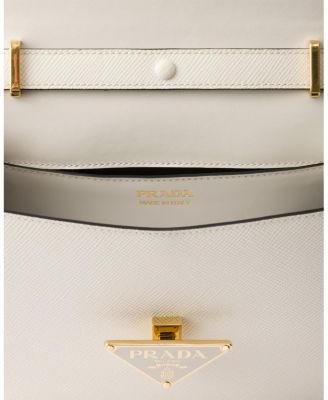 Saffiano Leather Flap Shoulder Bag