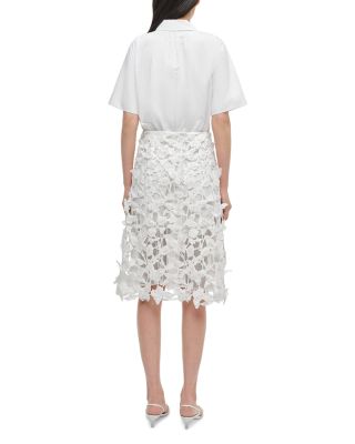 Colette Appliqu&eacute; Midi Combo Dress