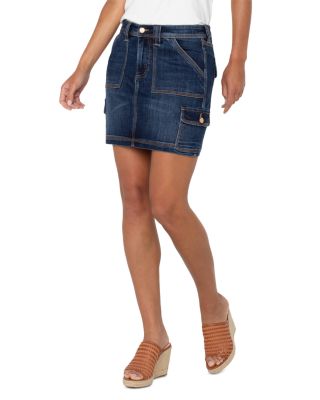 Triple Needle Cargo Mini Skirt