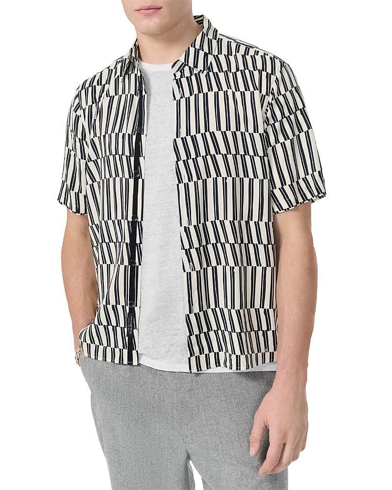 Rag & Bone Dalton Print Short Sleeve Button-up Shirt