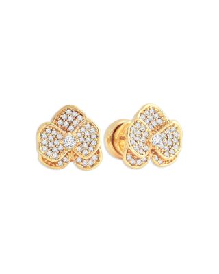Anabel Aram - Pav&eacute; Orchid Stud Earrings
