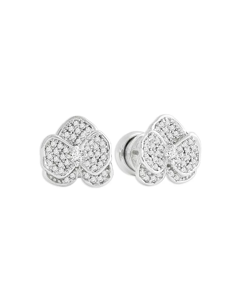 Anabel Aram Pave Orchid Stud Earrings