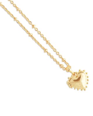 Small Heart Locket Pendant Necklace, 16"-17"