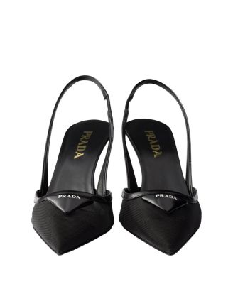  Women's Mesh Fabric Slingback Pumps