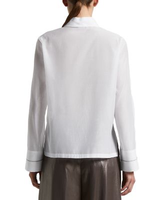 Hidden Placket Long Sleeve Shirt