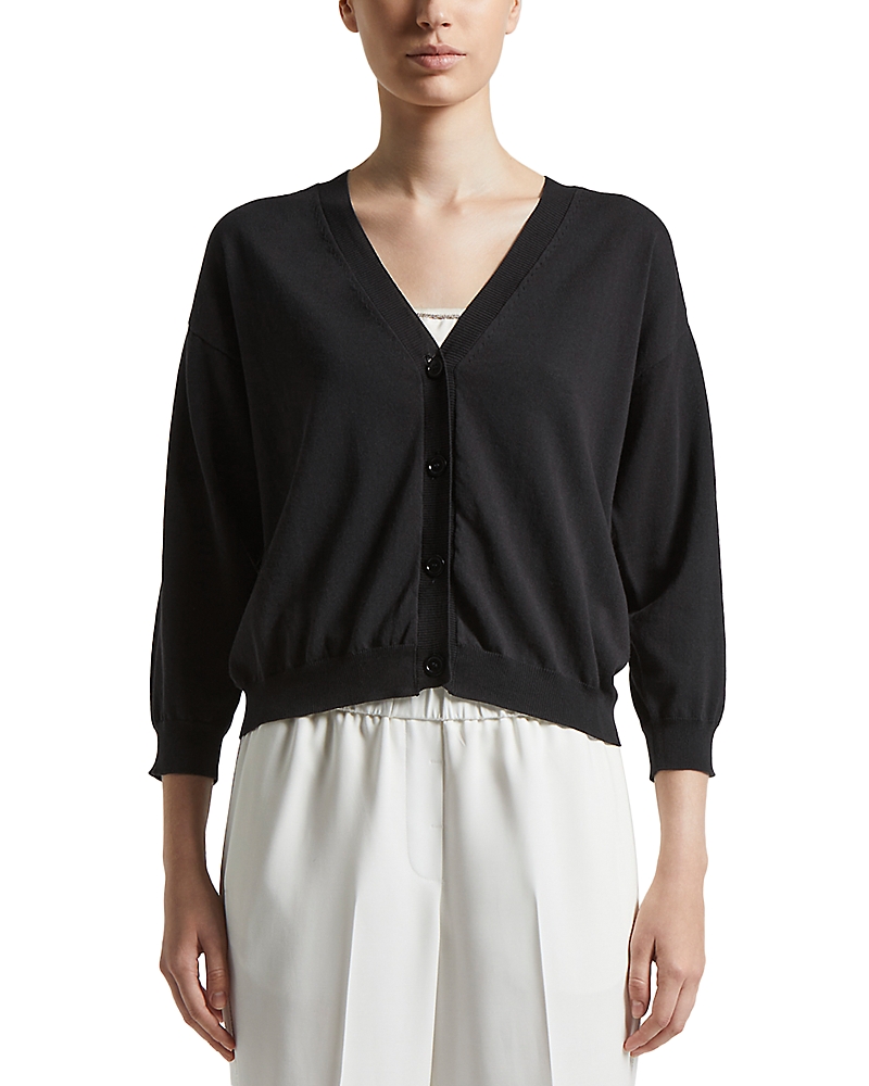 PESERICO KNITTED V NECK BUTTON FRONT SWEATER