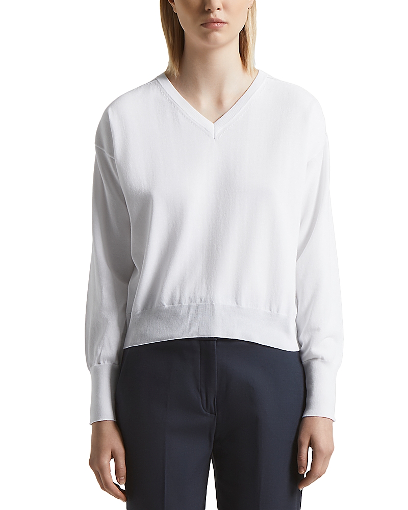 Shop Peserico Knitted V Neck Long Sleeve Sweater