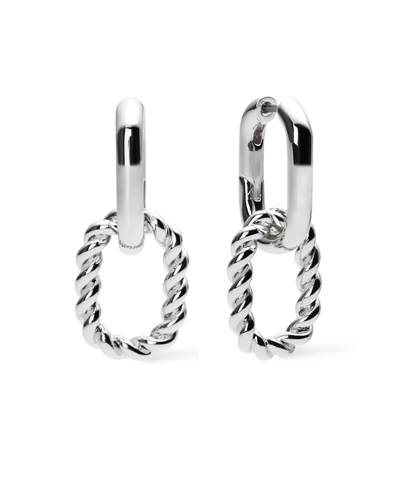 Ana Luisa Ash Double Hoop Earrings In Silver