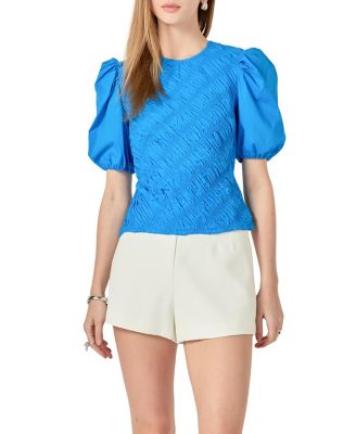 Women's Asymmetrical Smocked Top