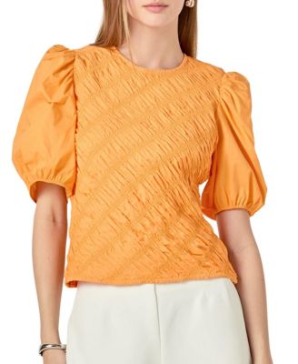 Women's Asymmetrical Smocked Top