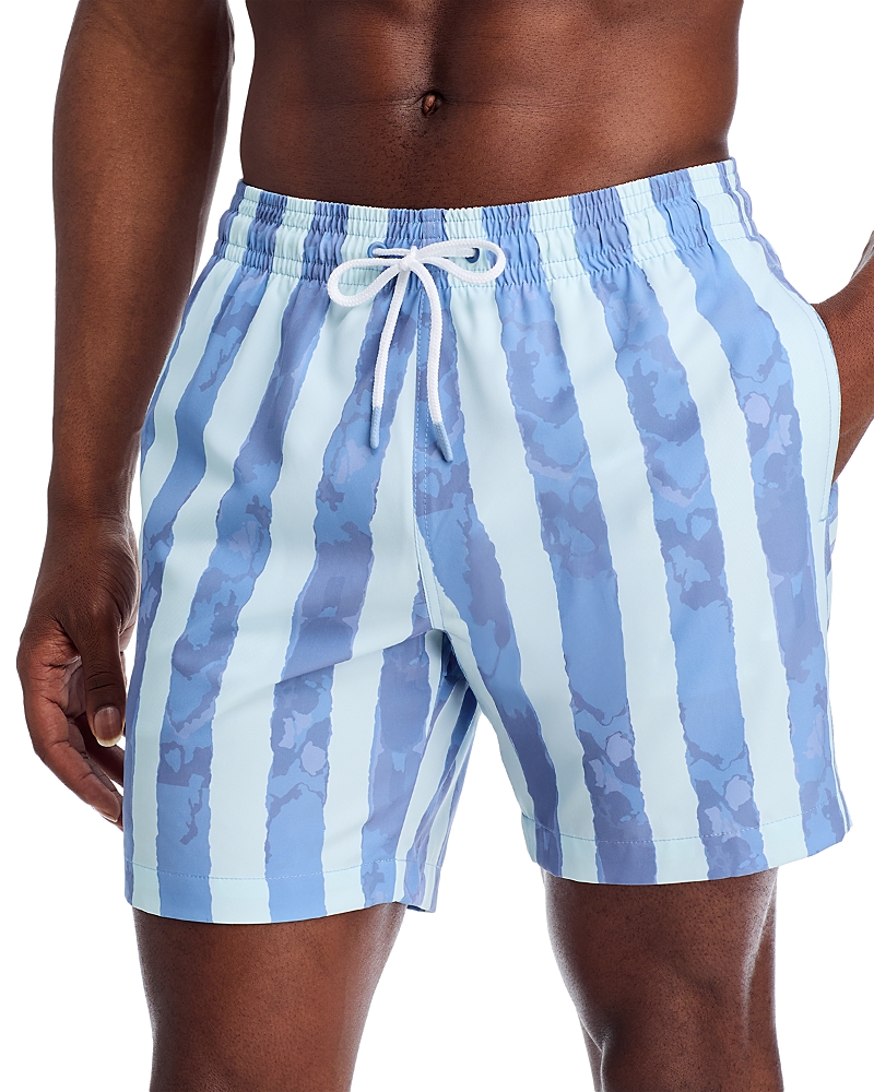 TRUNKS SURF & SWIM CO. SANO ABSTRACT STRIPE 6.5 SWIM TRUNKS