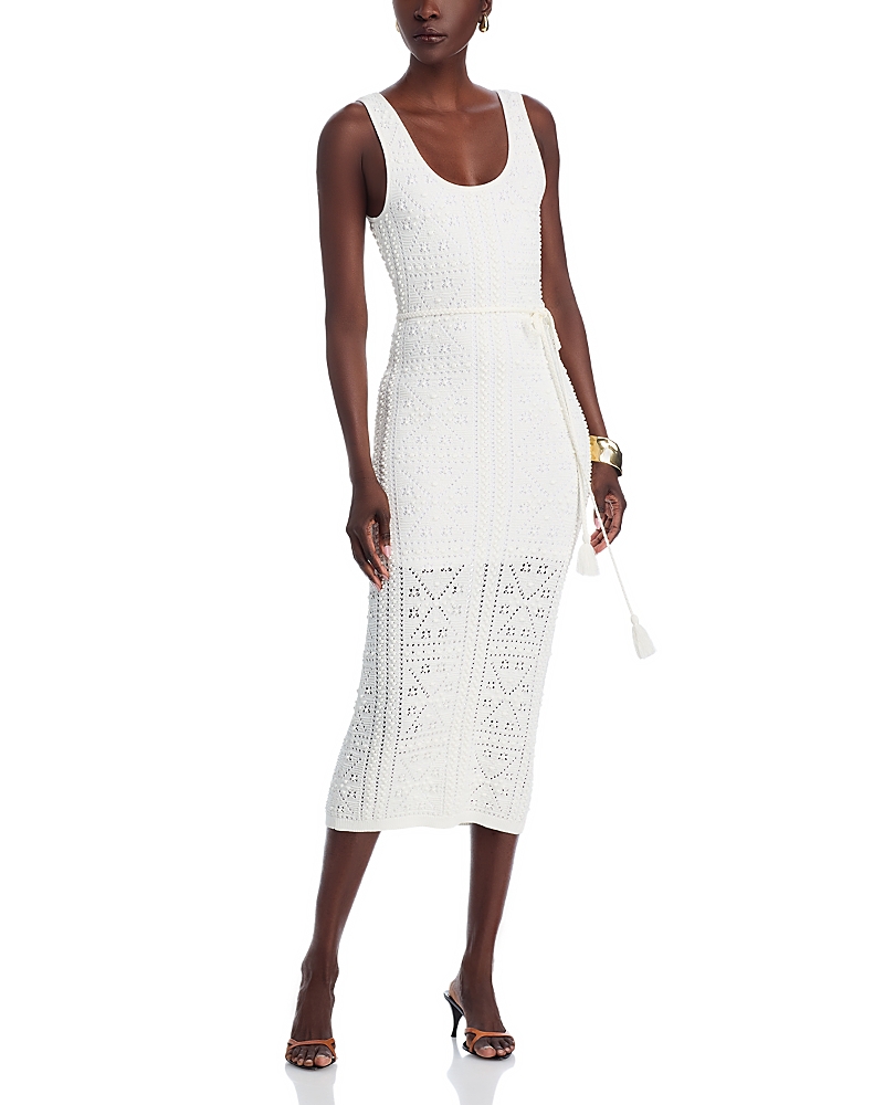 Shop Milly Bubble Pointelle Knit Midi Dress