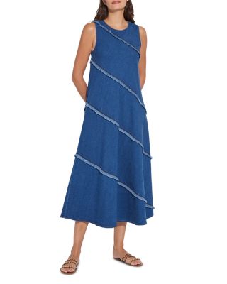 Mirabella Denim Fringe Midi Dress