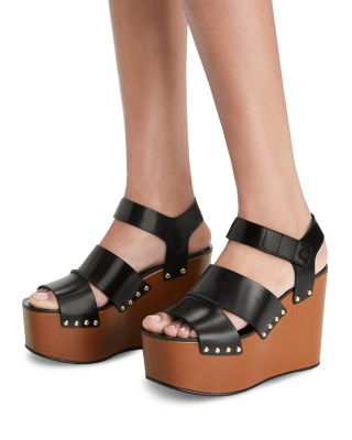 Women's Studded Platform Wedge Sandals