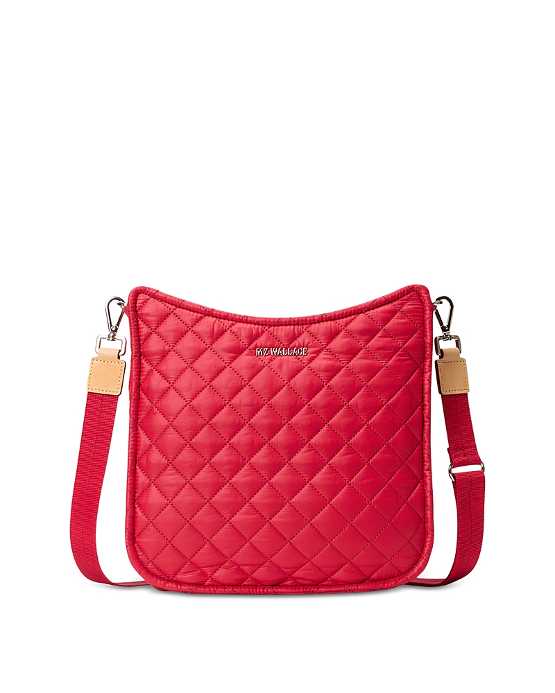 Mz Wallace Quilted Nylon Box Crossbody Bag In Red