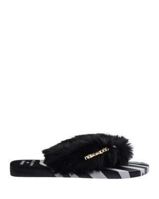 havaianas x Dolce & Gabbana Women's Zebra Faux Fur Flip