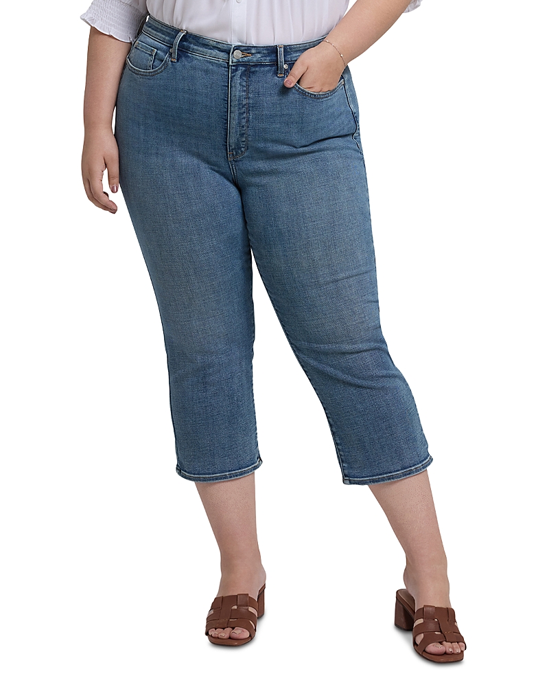 NYDJ PLUS JONI RELAXED CAPRI JEANS IN MAJORCA BAY
