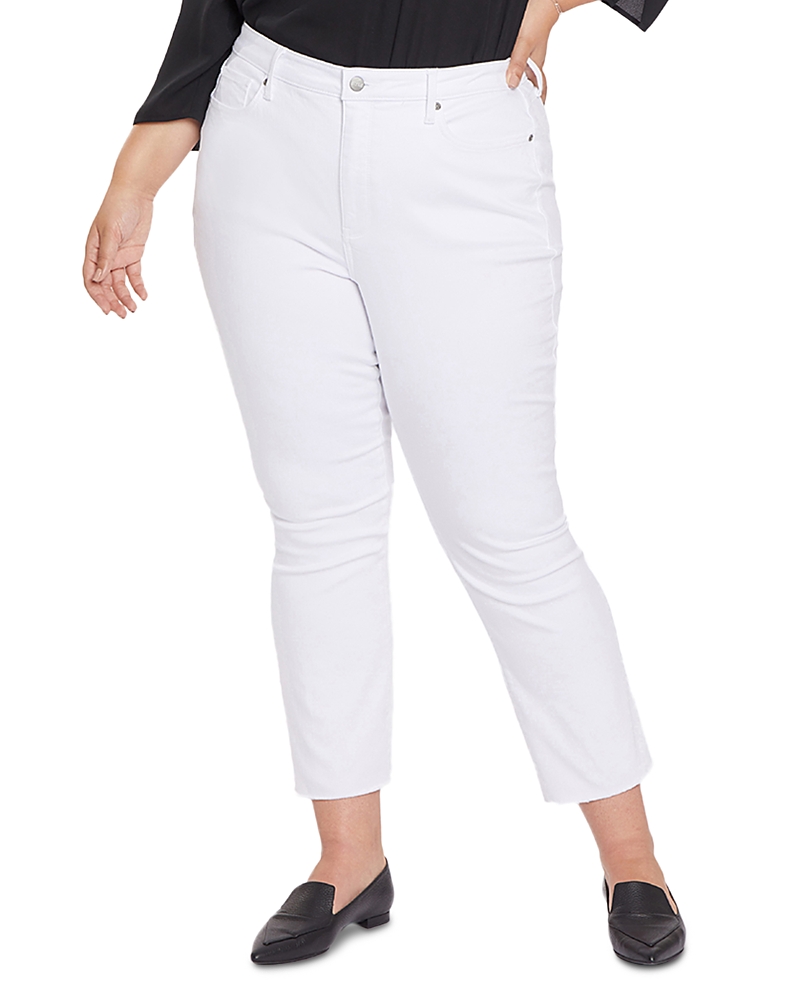 NYDJ PLUS SLIM BOOTCUT ANKLE JEANS IN OPTIC WHITE