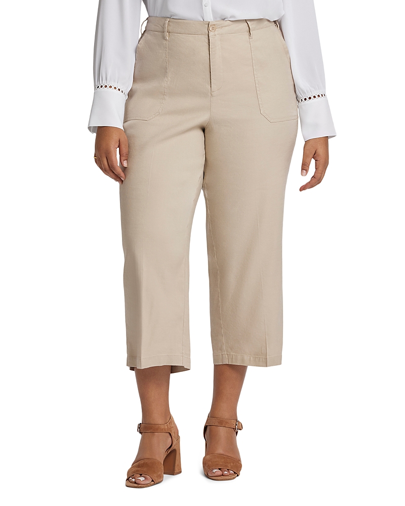 Nydj Plus Wide Leg Cargo Capri Pants