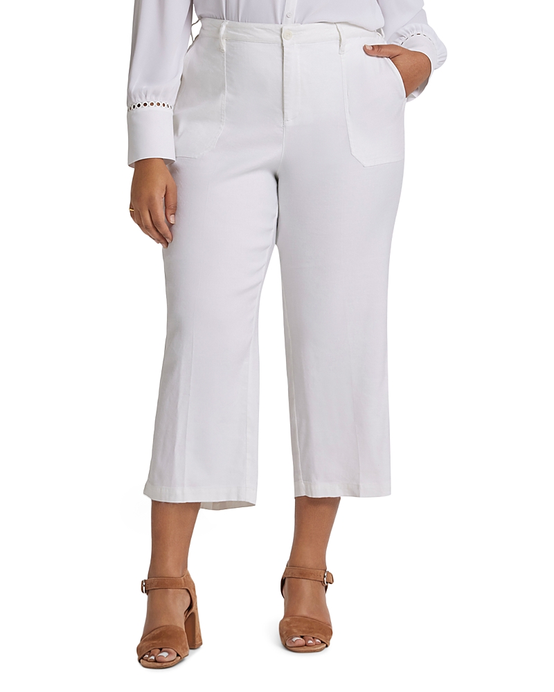Nydj Plus Wide Leg Cargo Capri Pants