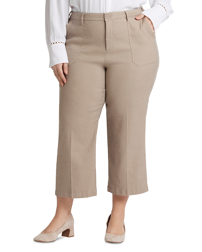 Shop Nydj Plus Wide Leg Cargo Capri Pants