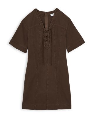 【海外限定】REISSワンピース☆Tia Lace Up Shift Dress, Chocol REISS Tia Lace Up Shift Dress | Bloomingdale's