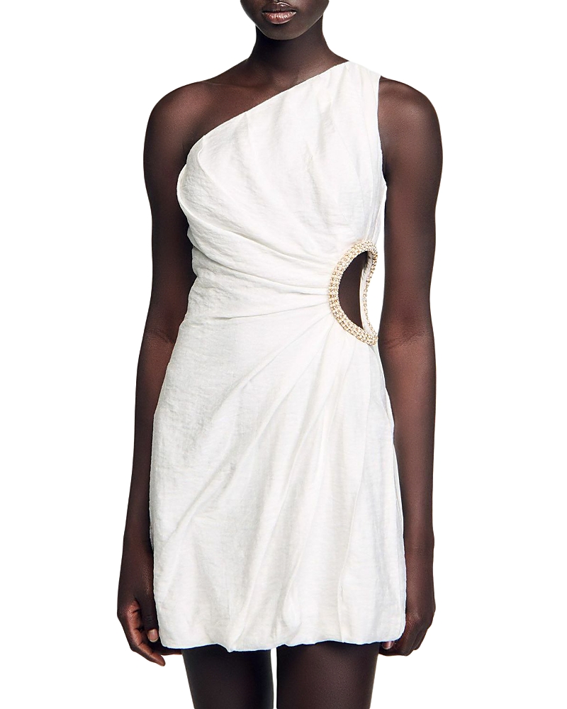 Sandro Dalida Asymmetric Short Dress