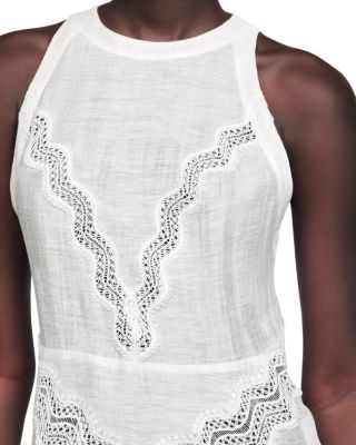 Sandro Nathalie Lace Trim Maxi Dress | Bloomingdale's Women