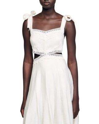 Sandro Solena Lace Trim Maxi Dress | Bloomingdale's Women