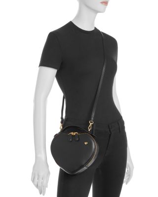 Heart Faux Leather Mini Crossbody Bag