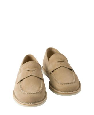 Men's Bleached Suede Loafers