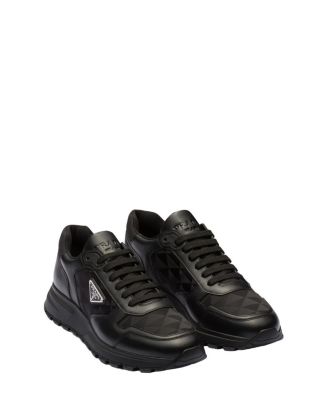 Men's Leather and Re-Nylon High-Top Sneakers