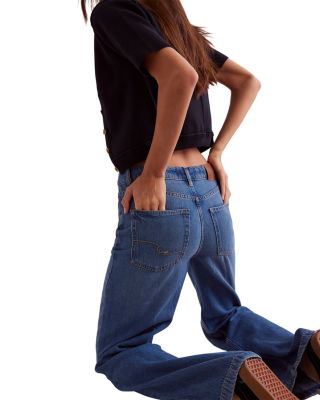 Stride Low Slung Wide Leg Jeans in Walk Away