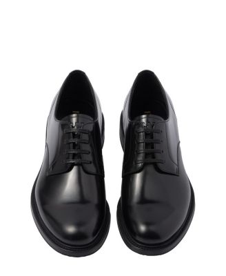 Men's Brushed Leather Lace-Up Shoes