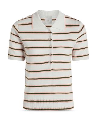 Faustine Striped Polo Top