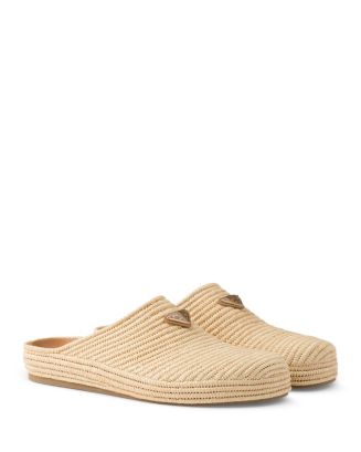 Prada Men's Raffia Mules | Bloomingdale's Men