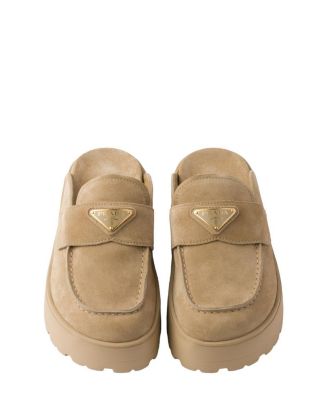  Women's Suede Flatform Mules