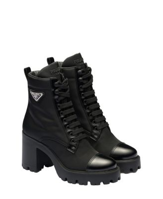 Prada - Women's Re-Nylon and Leather Booties