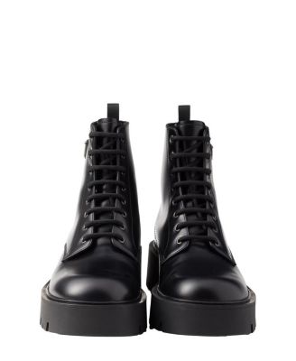 Men's Brushed Leather Combat Boots