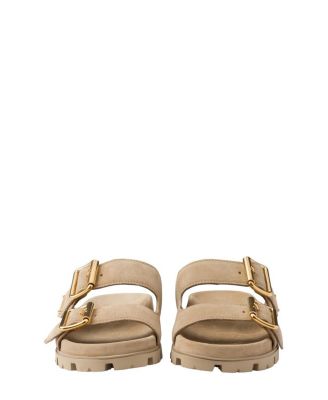 Women's Suede Strap Slides