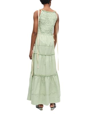 Shoulder Tie Maxi Dress